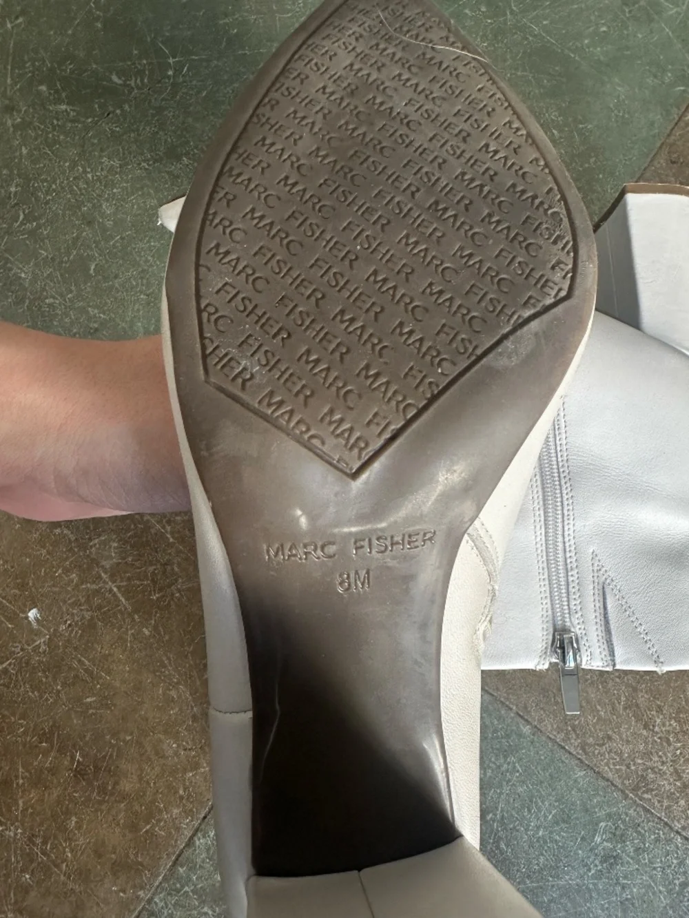 Marc Fisher White Bootie